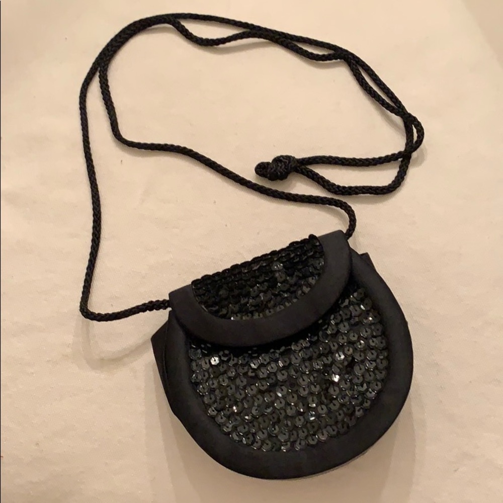 Black sequin bag